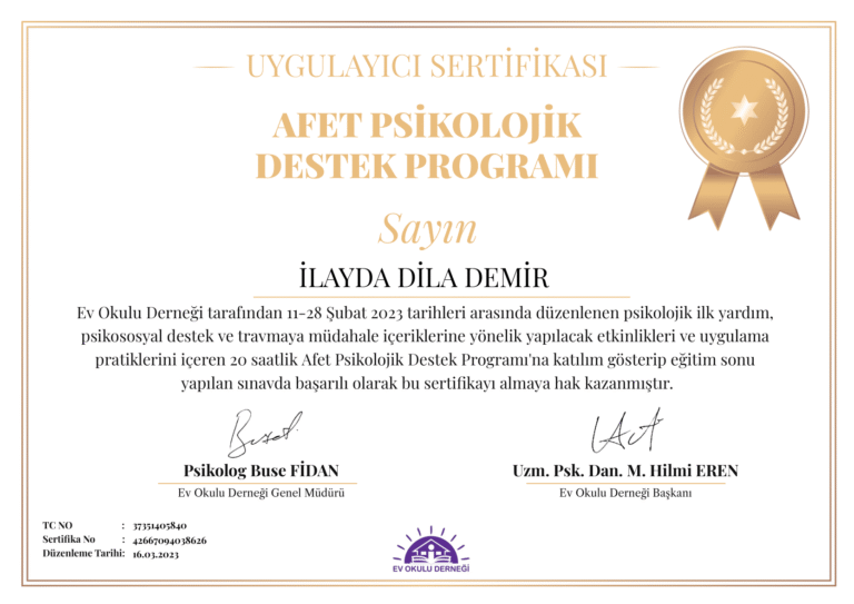 Afet Psikolojik Destek Programı