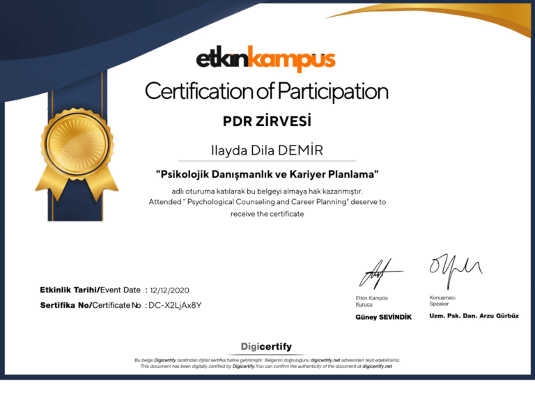 Psikolojik Danışmanlık Ve Kariyer Planlama